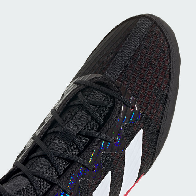 adidas Box Hog 4 Boxing Boots - Black/White/Ruby