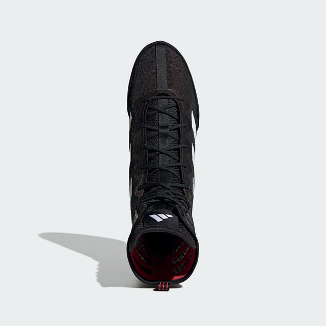 adidas Box Hog 4 Boxing Boots - Black/White/Ruby