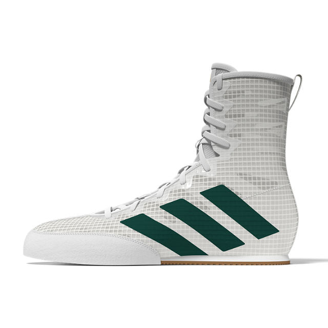 adidas Box Hog 4 Boxing Boots - White/Green/Black