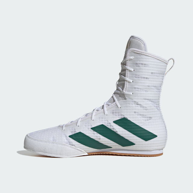 adidas Box Hog 4 Boxing Boots - White/Green/Black