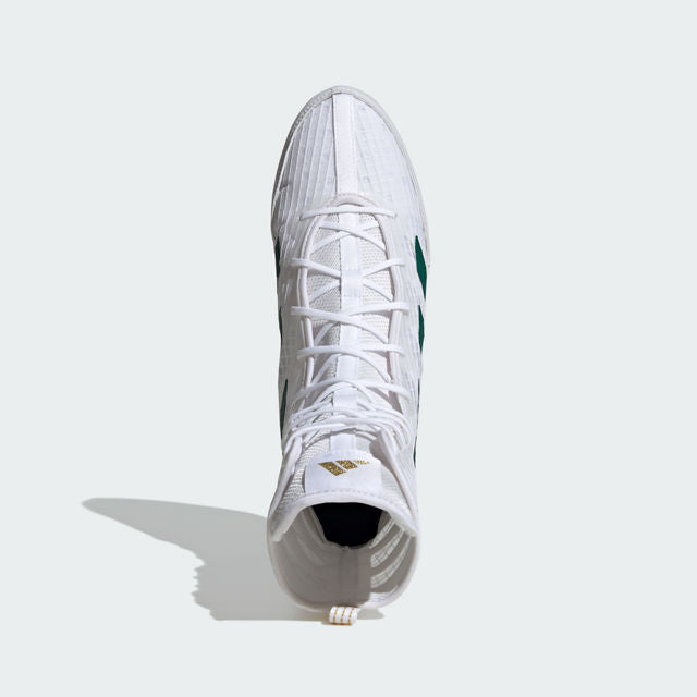 adidas Box Hog 4 Boxing Boots - White/Green/Black