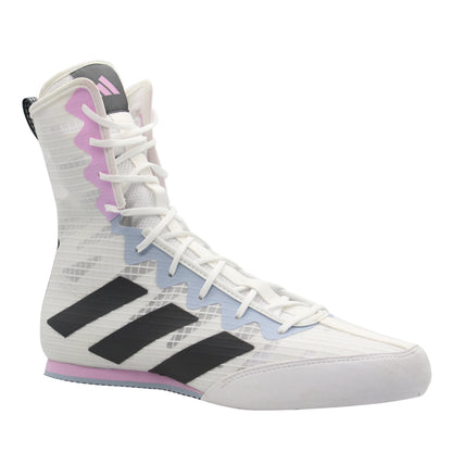 adidas Box Hog 4 Boxing Boots - White/Grey/Lilac