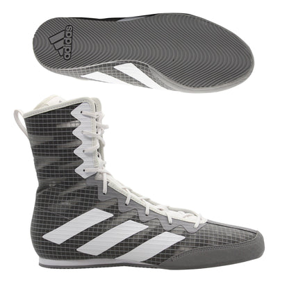 adidas Box Hog 4 Boxing Boots - Grey/White