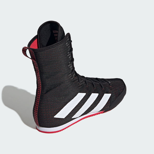 adidas Box Hog 4 Boxing Boots - Black/White/Ruby