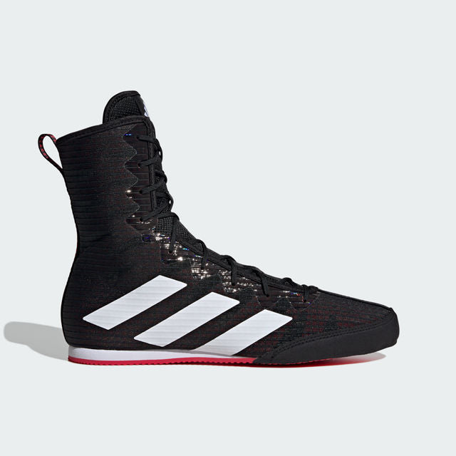 adidas Box Hog 4 Boxing Boots - Black/White/Ruby
