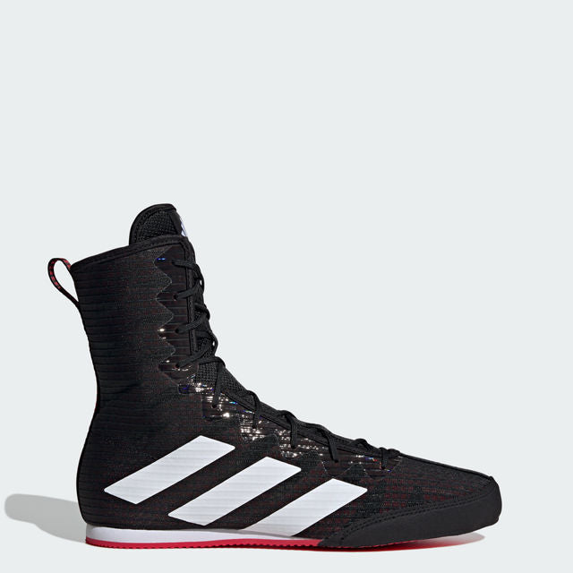 adidas Box Hog 4 Boxing Boots - Black/White/Ruby