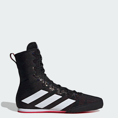 adidas Box Hog 4 Boxing Boots - Black/White/Ruby