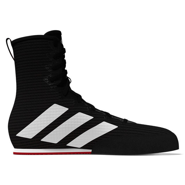 adidas Box Hog 4 Boxing Boots - Black/White/Ruby