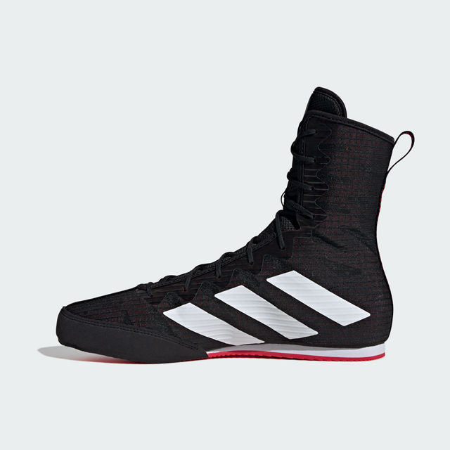 adidas Box Hog 4 Boxing Boots - Black/White/Ruby