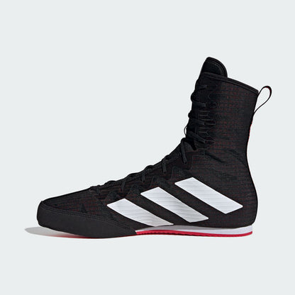 adidas Box Hog 4 Boxing Boots - Black/White/Ruby