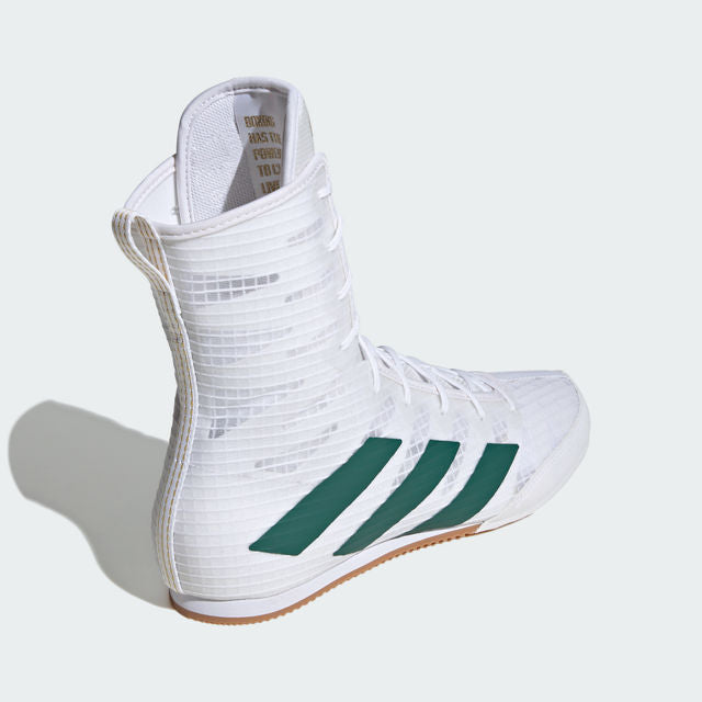 adidas Box Hog 4 Boxing Boots - White/Green/Black