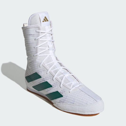 adidas Box Hog 4 Boxing Boots - White/Green/Black