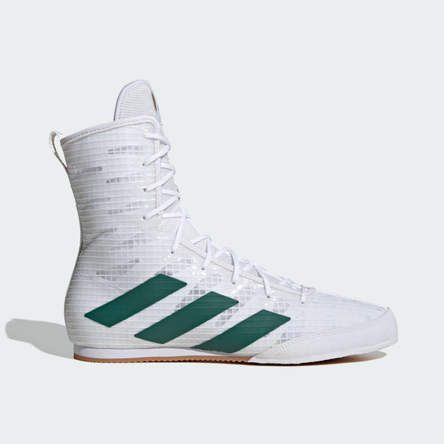 adidas Box Hog 4 Boxing Boots - White/Green/Black