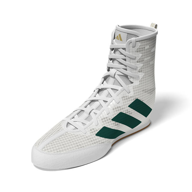 adidas Box Hog 4 Boxing Boots - White/Green/Black
