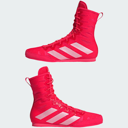 adidas Box Hog 4 Boxing Boots - Red/Metallic/Black