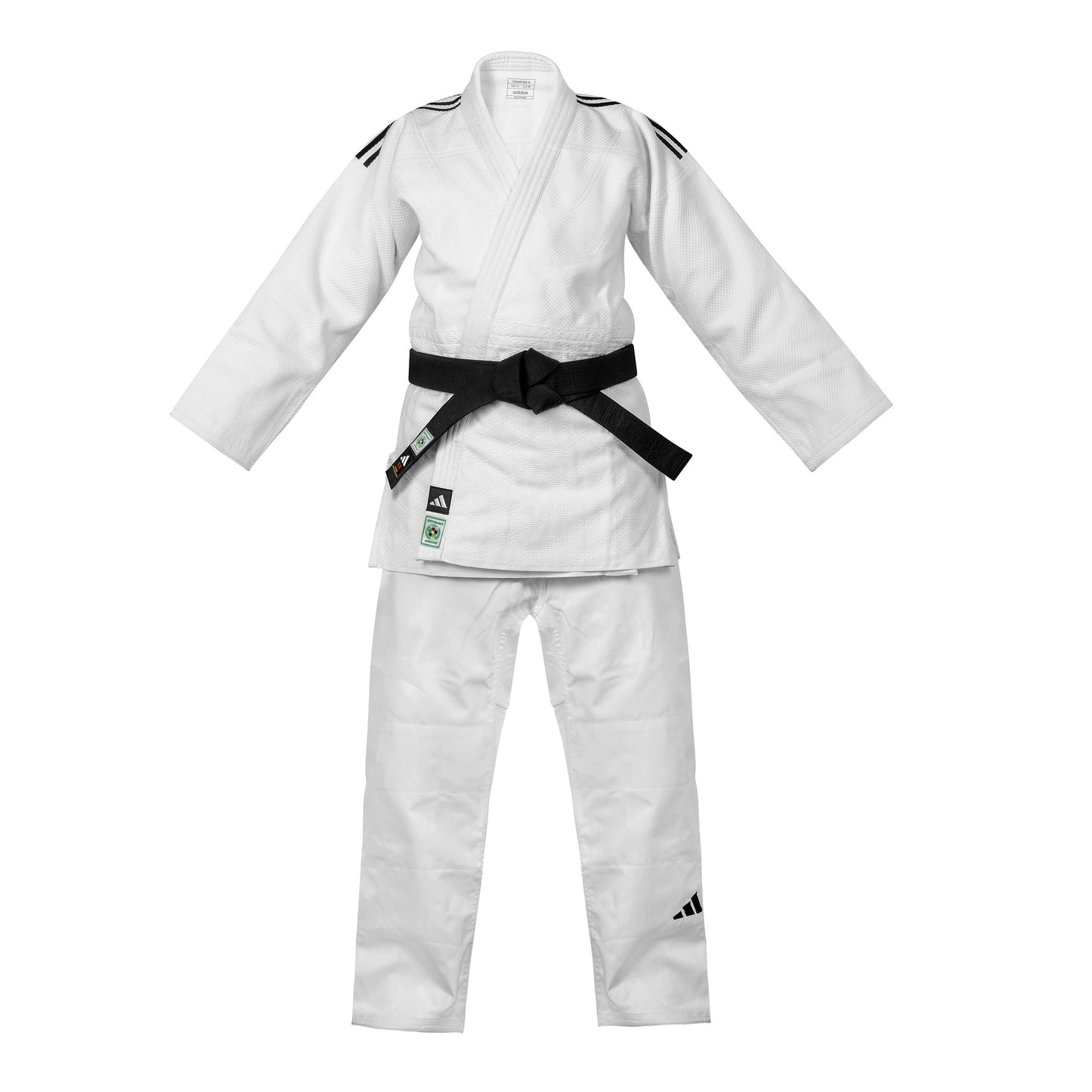 adidas IJF Green Label Champion III Judo Uniform WHITE