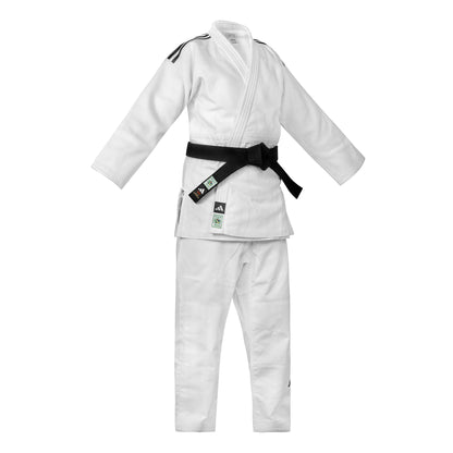 adidas IJF Green Label Champion III Judo Uniform WHITE