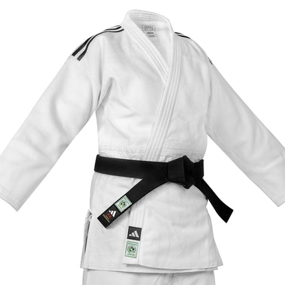 adidas IJF Green Label Champion III Judo Uniform WHITE