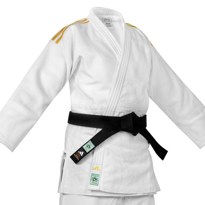 adidas IJF Green Label Champion III Judo Uniform WHITE