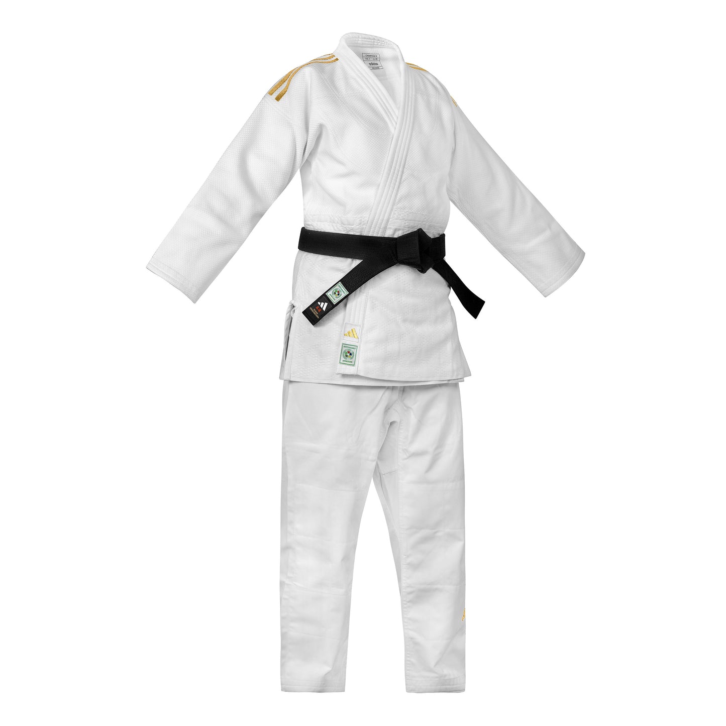 adidas IJF Green Label Champion III Judo Uniform WHITE
