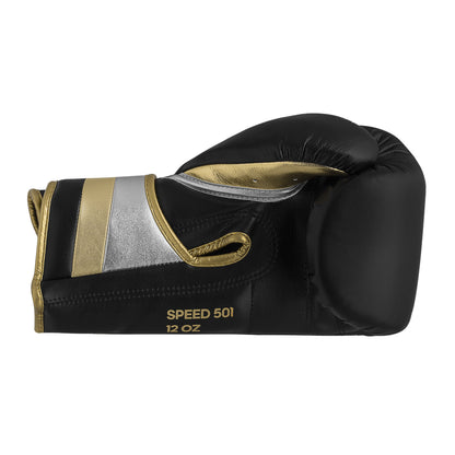 adidas Adispeed 501 Pro Boxing Gloves - Black/Gold